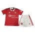 Camisola Manchester United Criança Equipamento Primeiro 2022-2023 Manga Corta